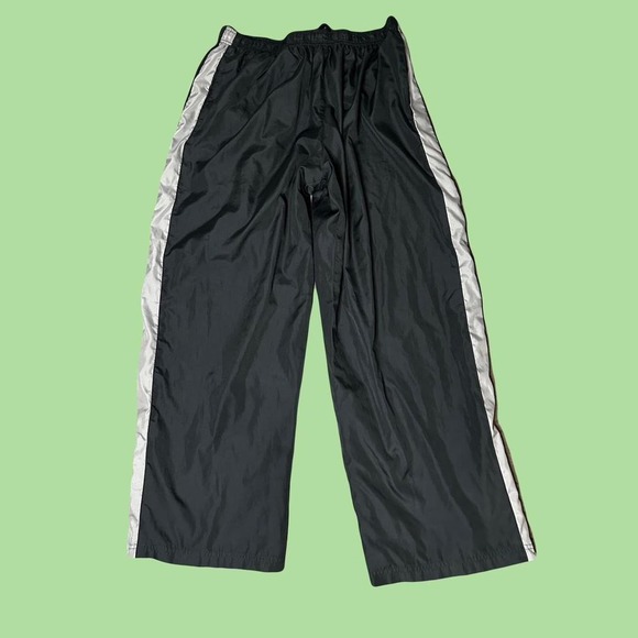 CRAZY Y2K BAGGY PARACHUTE ATHLETIC WORK PANTS DARK/LIGHT GREY SIZE XL - Picture 1 of 2